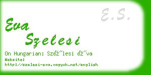eva szelesi business card